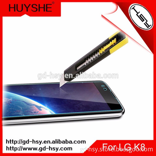 HUYSHE 0.2mm 0.3mm 2.5D 9H anti shock tempered glass screen protector for LG K8